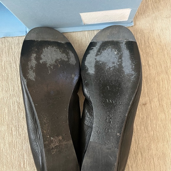 Lanvin Leather Flats, Black - Picture 3 of 11